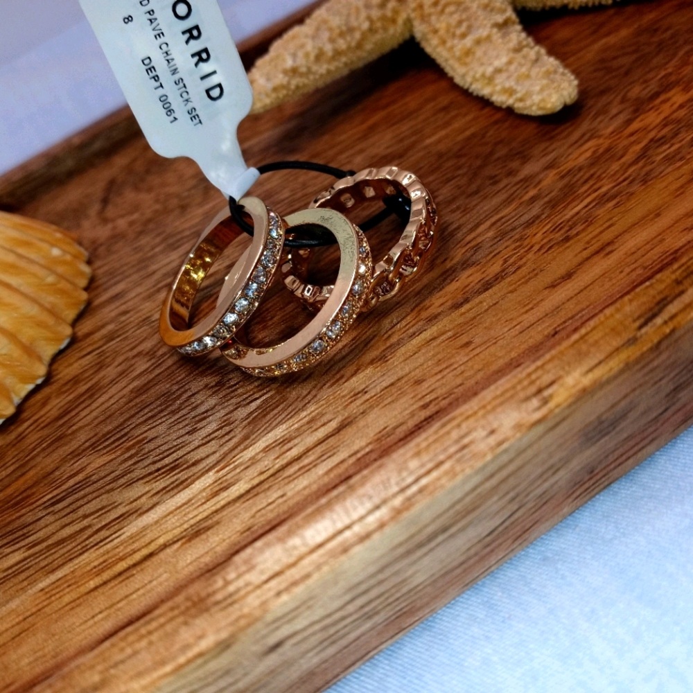 Torrid Set of Gold Rings